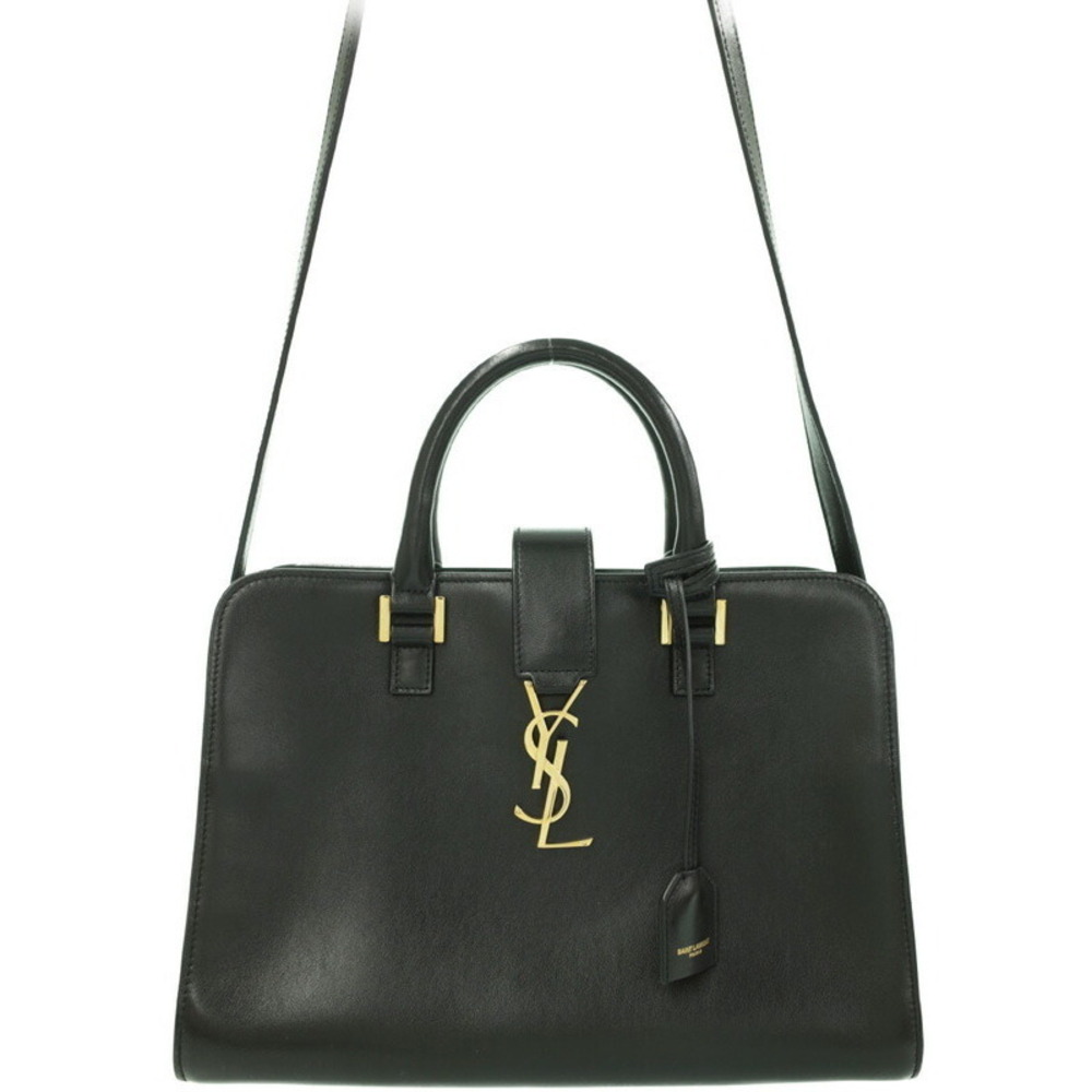 SAINT LAURENT PARIS Monogram Cabas 2way Leather HandBag